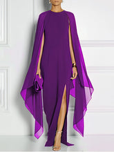 Chiffon-ärmelloses stimmungsvolles Queen-Fan-Kleid